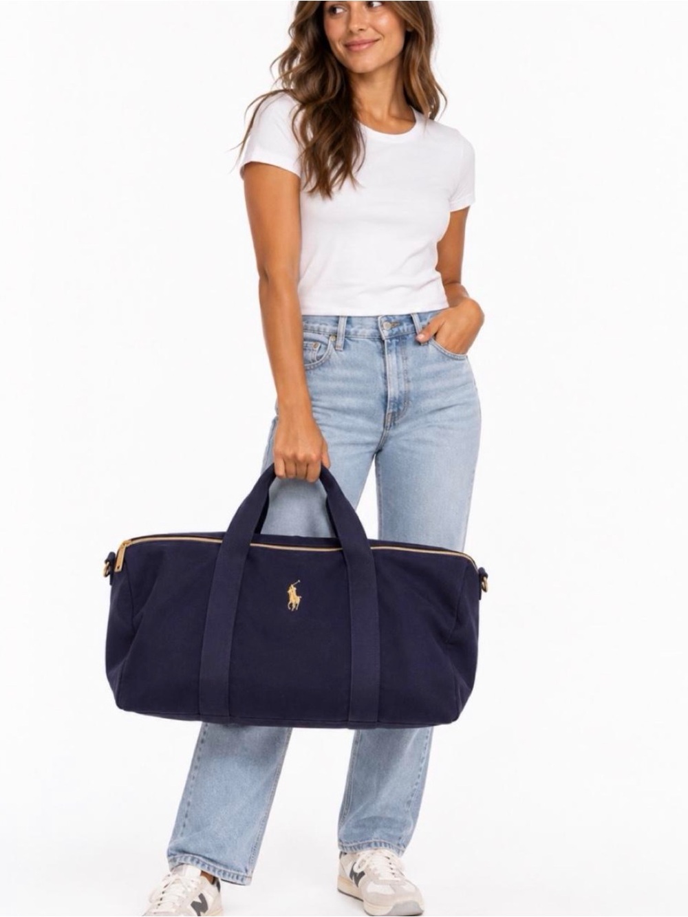 Ralph Lauren Navy Canvas Duffel Bag